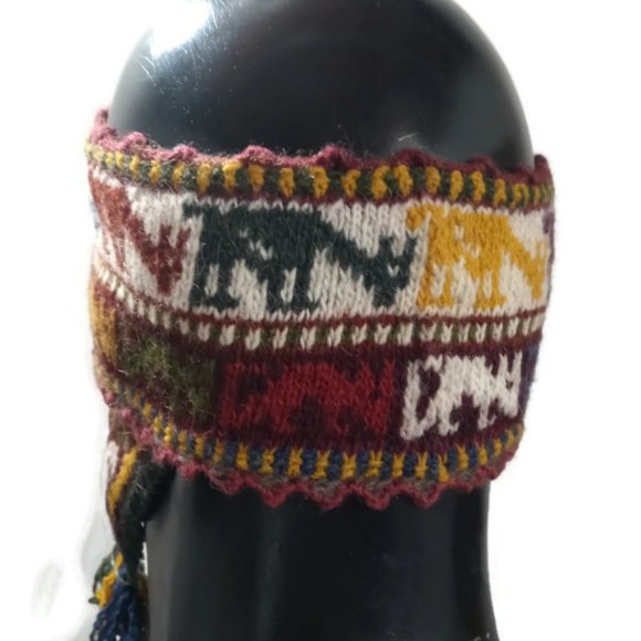 Handmade Headband Woven in Multicolored Wool Andean Mountains Cusco main image 7
